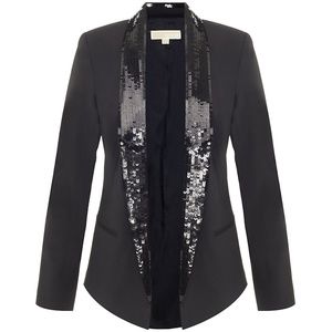 Michael Kors Sequin Collar Blazer - Size 0